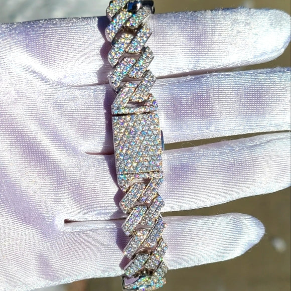13mm Moissanite Cuban Bracelet
