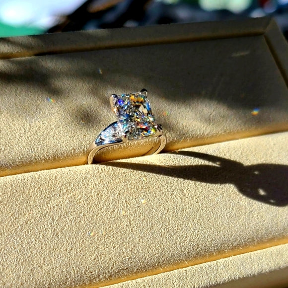 Platinum 2.6ct (G VS2) Lab Radiant Diamond Ring