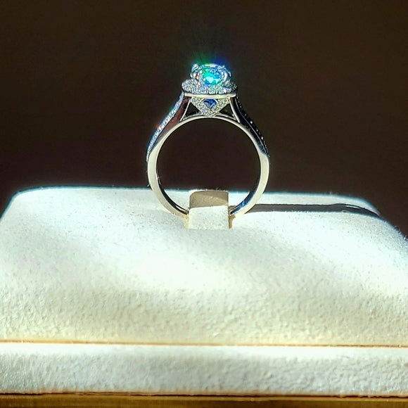 Platinum 1.5ct (F VS1) Lab Oval Diamond Ring